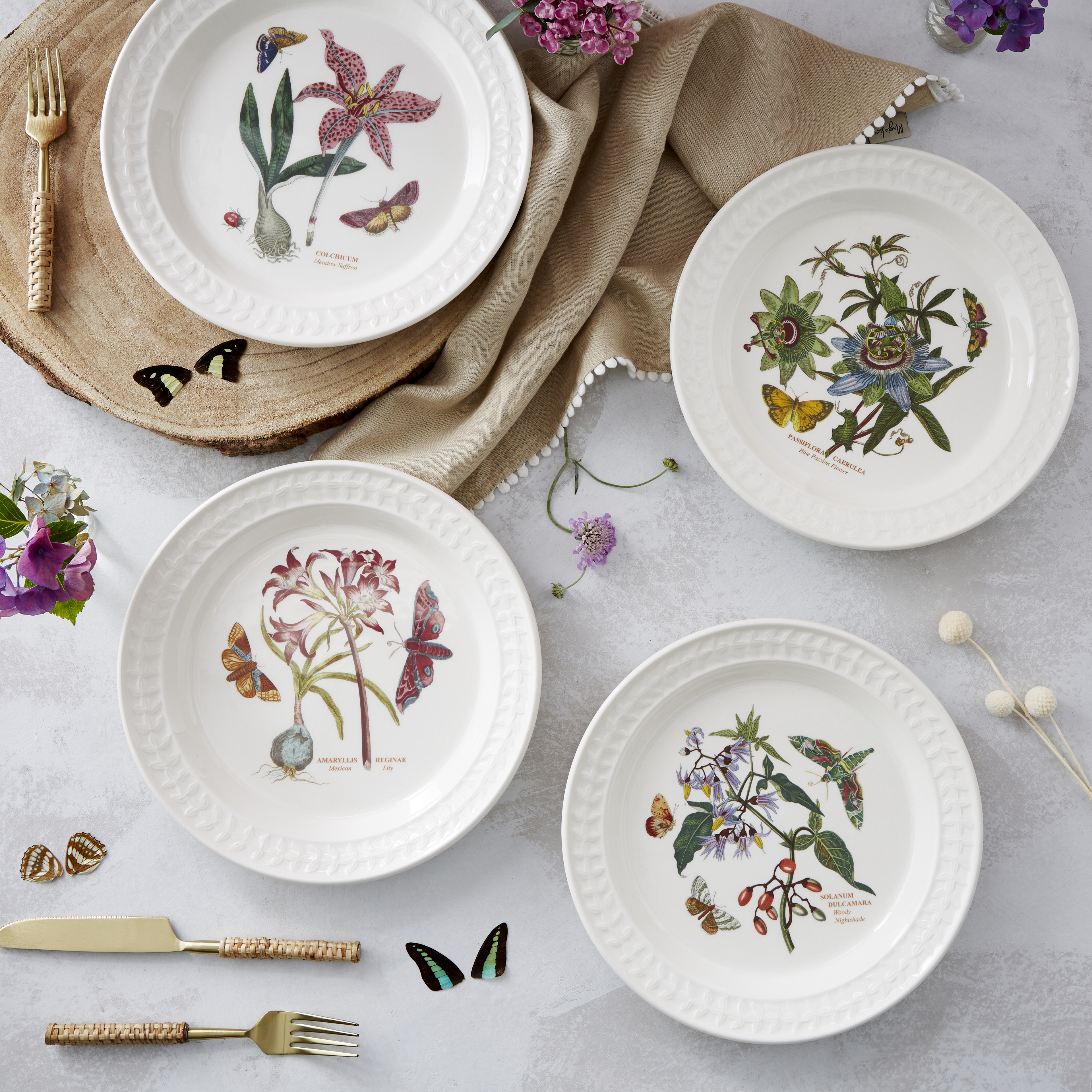 Botanic Garden Harmony Papilio Dinner Plates Set of 4 (Assorted) image number null